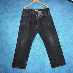 Levis 501 Jeans Mens 40x30 Blue Original Fit Button Fly Straight Leg Stretch